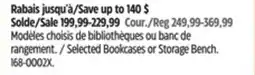 Canadian Tire CANVAS Selected Bookcases or Storage Bench offer