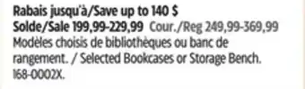 Canadian Tire CANVAS Selected Bookcases or Storage Bench offer