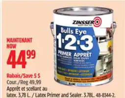 Canadian Tire Zinsser Latex Primer and Sealer offer