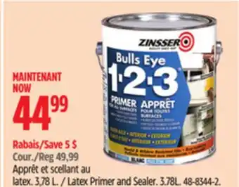 Canadian Tire Zinsser Latex Primer and Sealer offer