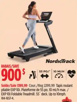 Canadian Tire NordicTrack EXP 10i Foldable Treadmill offer
