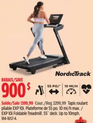 Canadian Tire NordicTrack EXP 10i Foldable Treadmill offer