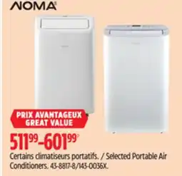 Canadian Tire NOMA Selected Portable Air Conditioners offer