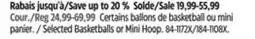 Canadian Tire Spalding Selected Basketballs or Mini Hoop offer