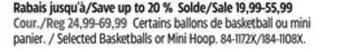 Canadian Tire Spalding Selected Basketballs or Mini Hoop offer