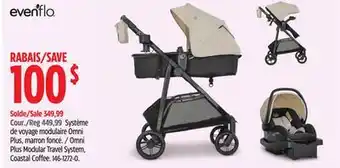 Canadian Tire Evenflo Omni Plus Modular Travel System, Coastal Coffee offer