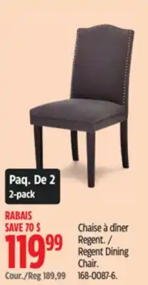 Canadian Tire CANVAS Regent Dining Chair offer