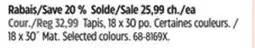 Canadian Tire FOR LIVING 18 x 30˝ Mat Selected colours offer