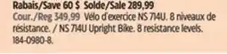 Canadian Tire Marcy NS 714U Upright Bike offer