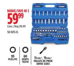 Canadian Tire Mastercraft 95 PC 60 TEETH ¼ PO/, ⅜ PO/ DRIVE SIZES offer