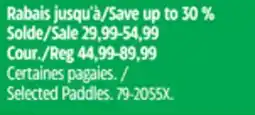 Canadian Tire Outbound Selected Paddles offer