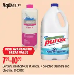Canadian Tire Aquarius Selected Clarifiers and Chlorine offer