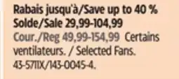 Canadian Tire Noma Selected Fans offer