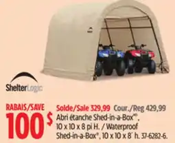 Canadian Tire ShelterLogic Waterproof Shed-in-a-Box offer