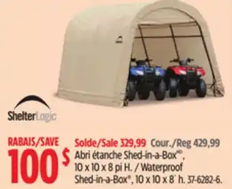 Canadian Tire ShelterLogic Waterproof Shed-in-a-Box offer