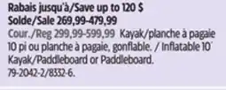 Canadian Tire Bestway Inflatable 10´ Kayak/Paddleboard or Paddleboard offer