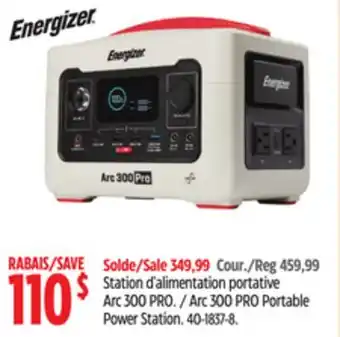 Canadian Tire Energizer Arc 300 PRO Portable Power Station offer