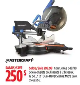 Canadian Tire Mastercraft 12˝ Dual-Bevel Sliding Mitre Saw offer