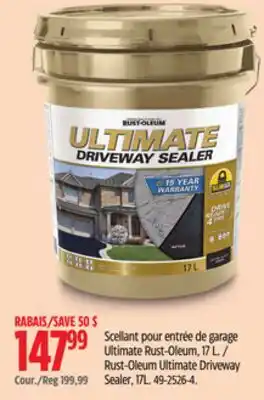 Canadian Tire Rust-Oleum Ultimate Driveway Sealer offer