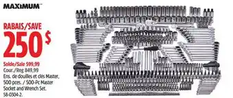 Canadian Tire MAXIMUM 500-Pc Master Socket and Wrench Set offer