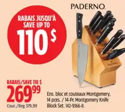 Canadian Tire Paderno 14-Pc Montgomery Knife Block Set offer