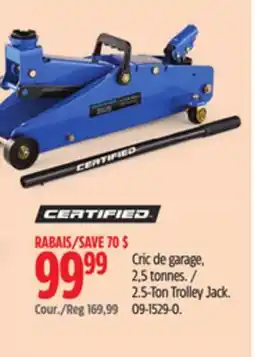 Canadian Tire Motomaster 2.5-Ton Trolley Jack offer