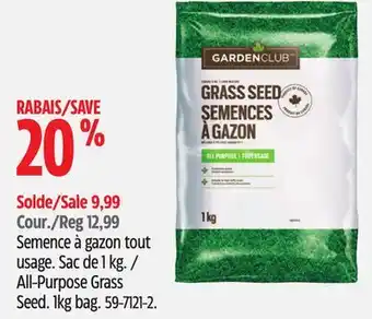 Canadian Tire Garden Club All-Purpose Grass Seed offer