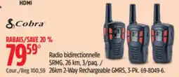 Canadian Tire Cobra 26km 2-Way Rechargeable GMRS, 3-Pk offer