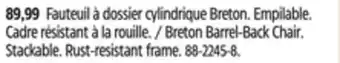 Canadian Tire CANVAS Breton Barrel-Back Chair offer