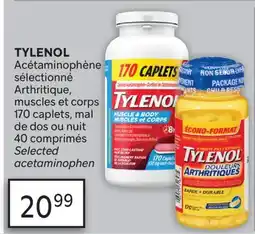 Brunet TYLENOL Acétaminophène sélectionné Arthritique, muscles et corps offer