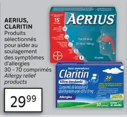 Brunet AERIUS, CLARITIN Produits sélectionnés pour aider au soulagement des symptômes d'allergies offer
