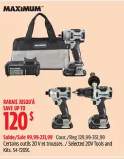 Canadian Tire Selected 20V Tools and Kits offer
