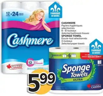 Brunet CASHMERE Papiers hygiéniques sélectionnés, SPONGE TOWEL Essuie-tout sélectionnés offer