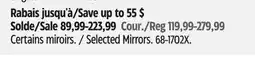 Canadian Tire CANVAS Selected Mirrors offer
