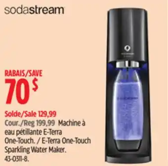Canadian Tire SodaStream E-Terra One-Touch Sparkling Water Maker offer