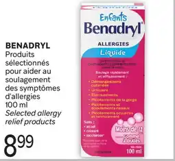 Brunet BENADRYL Produits sélectionnés pour aider au soulagement des symptômes d'allergies offer