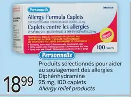 Brunet PERSONNELLE Produits sélectionnés pour aider au soulagement des allergies Diphénhydramine 25 mg offer