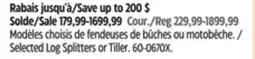 Canadian Tire Champion Selected Log Splitters or Tiller offer