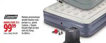 Canadian Tire Queen Double-High Air Bed with AC Pump offer
