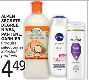 Brunet ALPEN SECRETS, DEGREE, NIVEA, PANTENE, GARNIER Produits sélectionnés offer