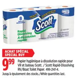 Canadian Tire Scott Rapid-Dissolving RV/Boat Toilet Paper offer