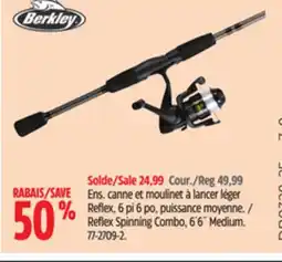 Canadian Tire Berkley Reflex Spinning Combo, 6´6˝ Medium offer