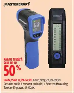 Canadian Tire Mastercraft Selected Measuring Tools or Engraver offer