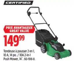 Canadian Tire Certified 10A 2-in-1 Push Mower offer