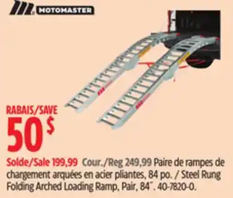 Canadian Tire MotoMaster Steel Rung Folding Arched Loading Ramp offer