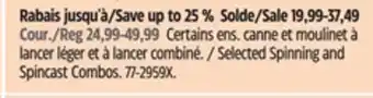 Canadian Tire Zebco Selected Spinning and Spincast Combos offer