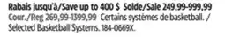 Canadian Tire Selected Basketball Systems offer