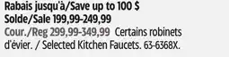 Canadian Tire Selected Kitchen Faucets Vigo offer