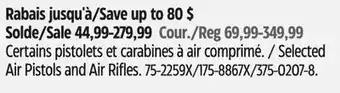 Canadian Tire Camo Selected Air Pistols and Air Rifles offer