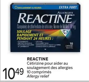 Brunet REACTINE Cétirizine pour aider au soulagement des allergies offer